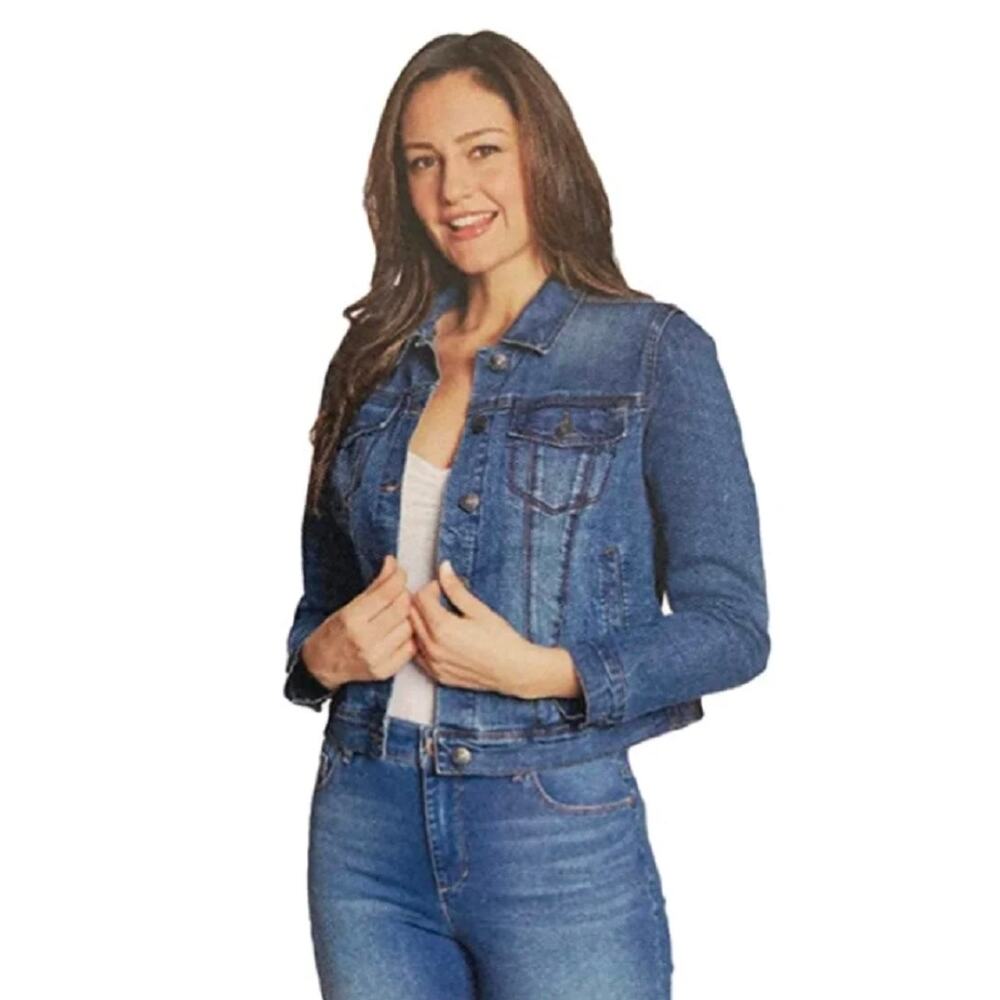 Nine West Sarah denim jean jacket Size XXL Coastal cowgirl layering piece blue